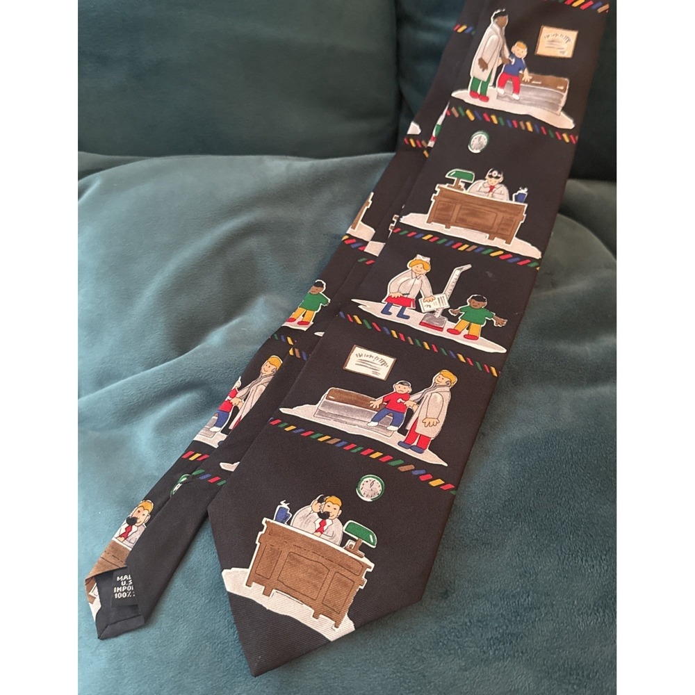 Save the Children Black Timmy -Doctors Helping Kids Silk Necktie Tie